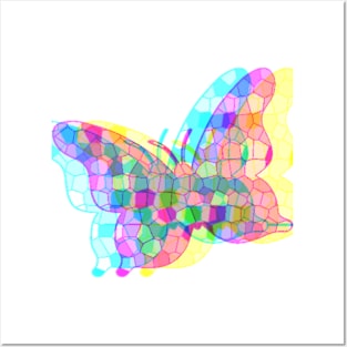 Butterfly mosaic Posters and Art